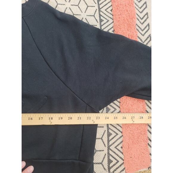 SCOTCH & SODA MAISON SCOTCH 1/4 ZIP SWEATSHIRT DRESS IN BLACK, SZ LARGE - Picture 14 of 16